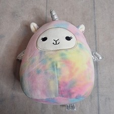 Squishmallow Esmeralda the Rainbow Tie Dye Unicorn  Kellytoy 8” Stuffed Plush
