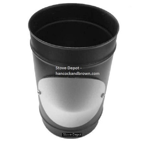 Black stove enamel flue - 6",