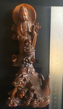 Antique Chinese Box wood Guan