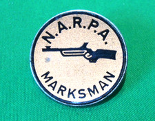 Vintage 1970 NARPA National Air Rifle Pistol Assoc Shooting Marksman 27mm Badge