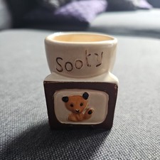 Vintage Sooty TV Egg Cup, Keele St. Pottery, Sooty Concessions LTD 1950s/60s