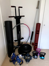 Home gym fitness set: barbell