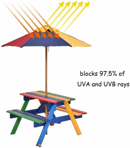Wooden kids picnic - in,
