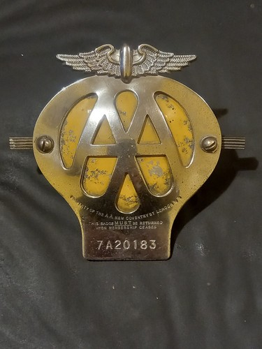 Vintage car badge used - aa,