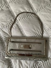 Versace Genuine Ladies Shoulder Bag Silver Designer Party