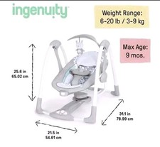 Ingenuity ConvertMe Swing-2-Seat Portable Swing