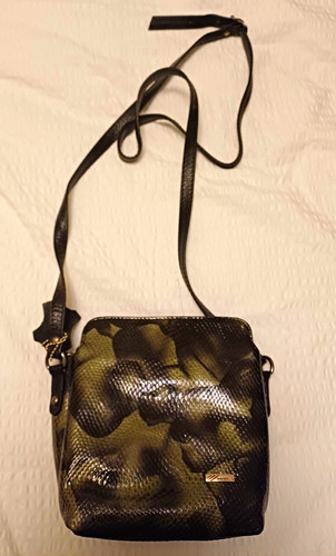 Black khaki snakeskin - khaki,