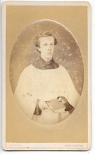 CDV Carte de Visite Northampton J Katterns 7 Gold St Cameo Verger Cassock Bible