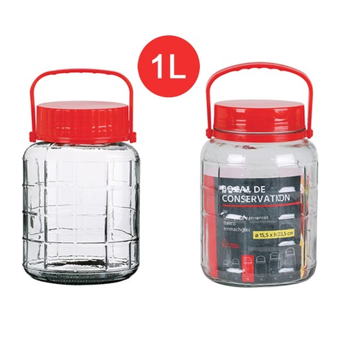 Large clear glass jar - clear,