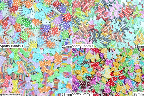 Wooden buttons spotty - buttons, printed