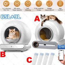 Automatic Cat Litter Box 65L Self Cleaning Litter Tray Smart App Control WIFI UK