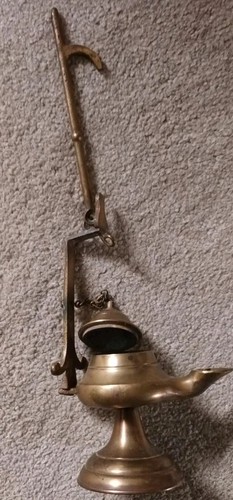 Vintage brass betty oil lamp - vintage,