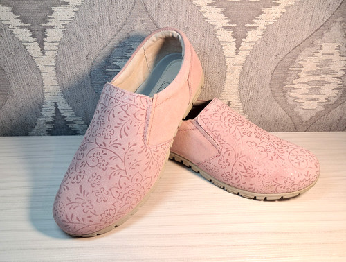 Cotton traders flat pink suede - traders,