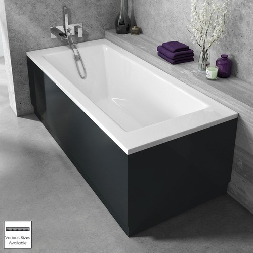 Nuie anthracite straight bath - nuie,