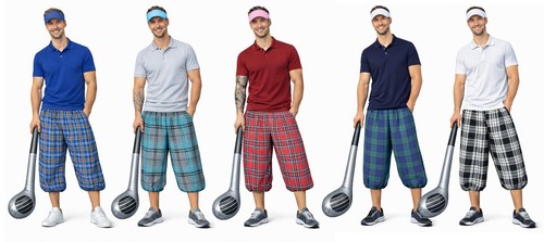 Adults tartan wacky tee off - adults,