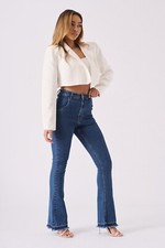 Womens High Rise Classic Flare