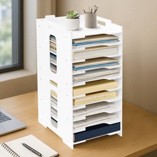 Desktop File Holder A4 Paper Storage Letter Tray Office Document Sort Organizer