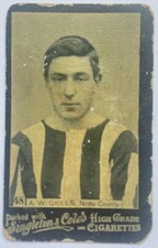 RARE 1905 SINGLETON & COLE FOOTBALLERS ARTHER GREEN NOTTS COUNTY & WALES