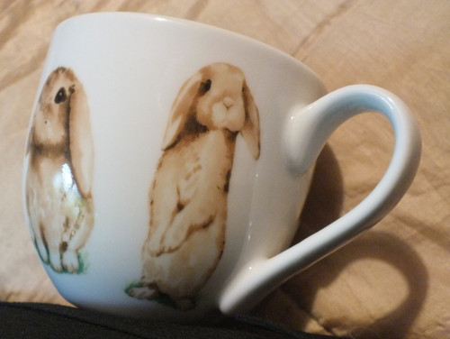Large coffee mug - :, rabbits