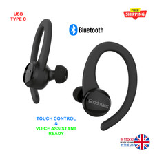 Goodmans Wireless Sports Earphones Voice Assistant Ready & With Touch Control