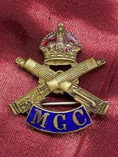 WW1 MGC Machine Gun Corps Enamel Sweetheart Brooch w/fixing 