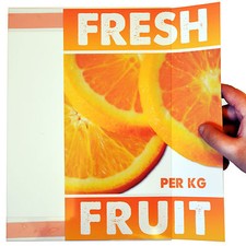 A5 & A4 Adhesive Wall Mount Poster Leaflet Holders Retail Shop Sign Menu Display