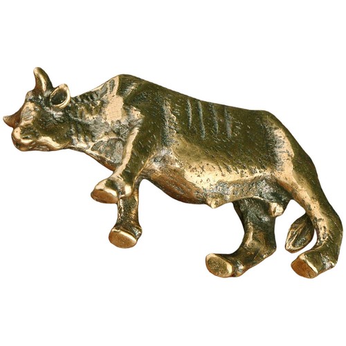 Brass vintage bull ornament - vintage,