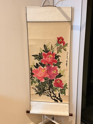 Hand painted chinese peony - hand,