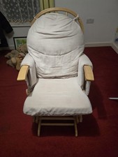 Nursing Chair & Stool - Cream