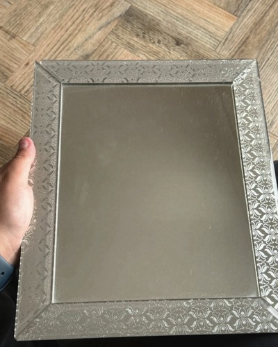 Tile print silver - tile, grey