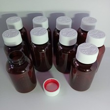 120ml amber plastic - 10,