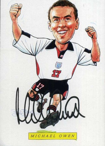 Michael owen signed - owen, caricature