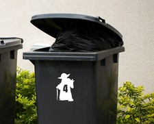 3 x Wheelie Bin Numbers Yoda