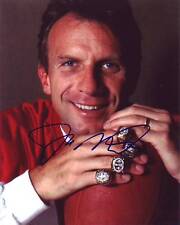 JOE MONTANA signed 8x10 NFL SAN FRANCISCO 49ers SUPER BOWL RINGS photo