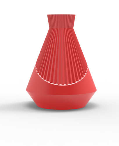 Folded crest vase pla 3d - pla,