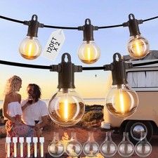ZOTOYI 240FT/73M Festoon Lights Outdoor Mains, IP65 Waterproof & Shatterproof