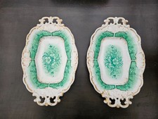 2x Antique TPM Karl Tielsch Serving Plates, Silesia mid-19th century