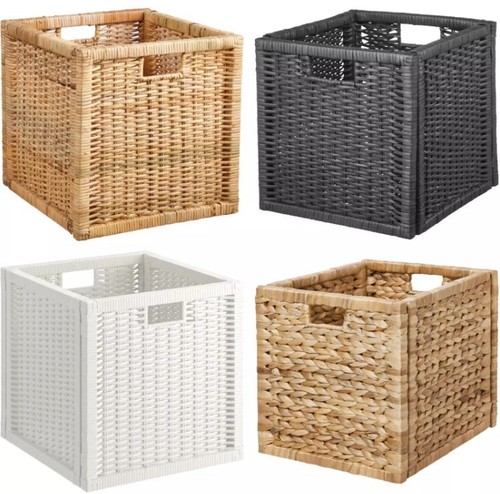 Wooden storage boxes - wooden, kallax