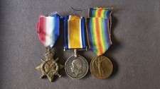 WW1 Trio Medals/ 17429 PTE J