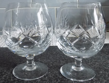 Pair of Vintage Crystal Glass