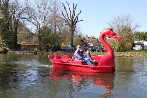 Red dragon pedalo - pedal, boat