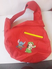 Vintage Lilo and Stitch Disney Shoulder Bag Red Disney  Pockets School Holiday