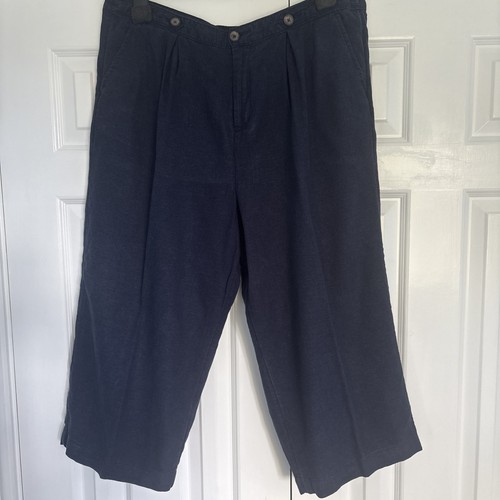 Woman navy blue - navy, linen