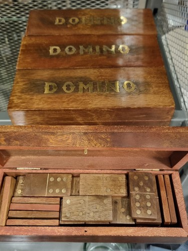 Wooden dominoes complete game - wooden,
