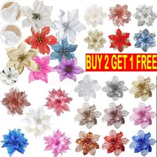10x christmas large poinsettia - christmas,