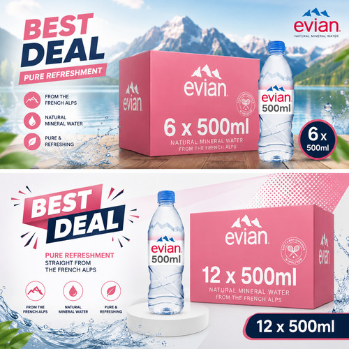 6x12x24 500ml evian natural - evian,