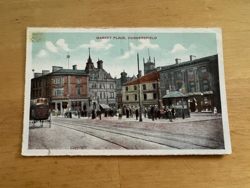 Postcard market place - market,