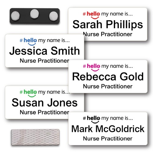 Hello name badge tag - hello,