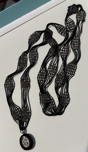 Victorian mourning chain steel - mourning,