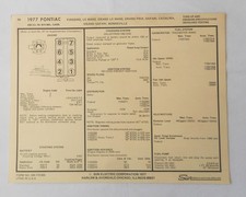 1977 PONTIAC  SUN TUNE UP
